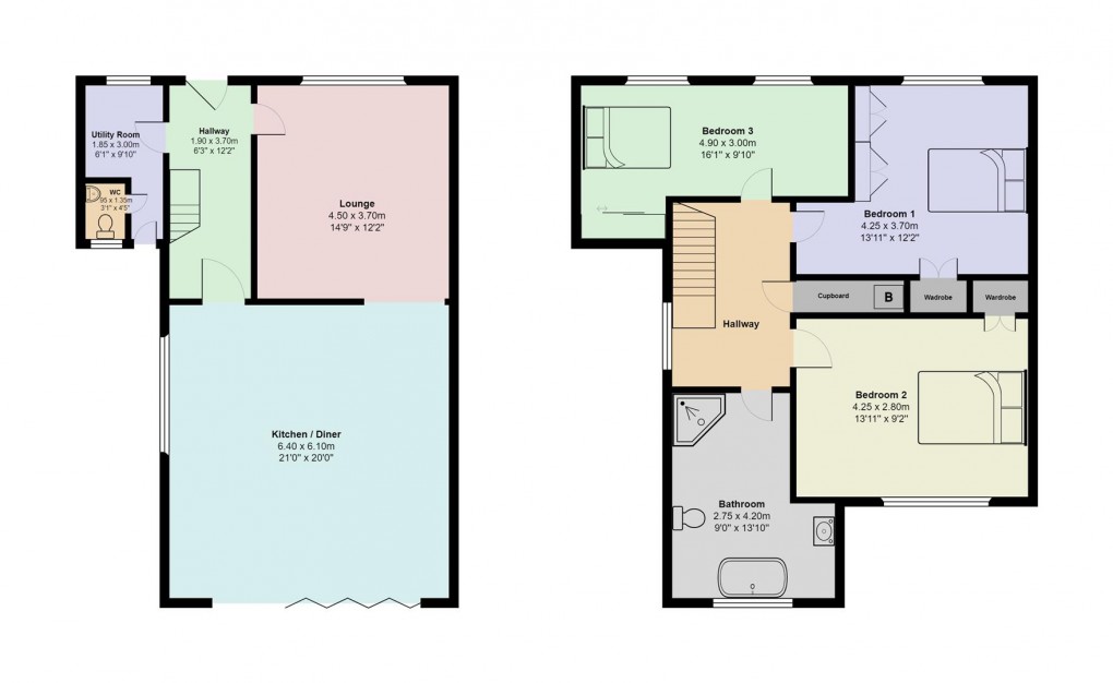 Floorplan for Sidmouth Street, Audenshaw, Manchester