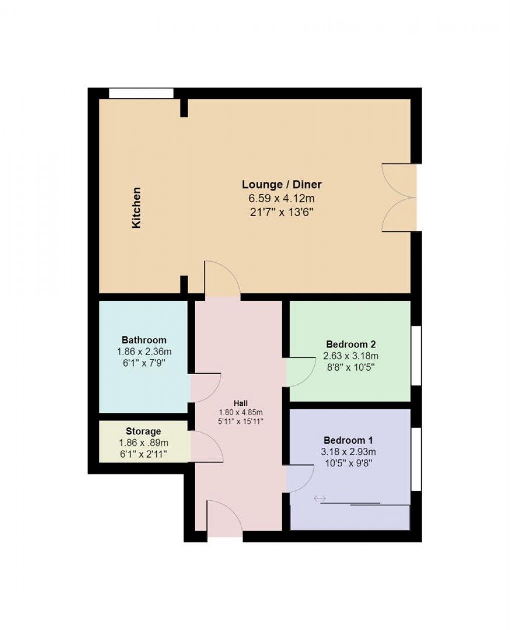 Floorplan for Wordsworth Road, Denton, Manchester